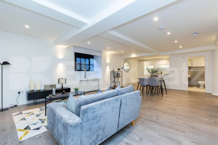 spacious 1 bedroom warehouse conversion with bi folding partition wall Tyssen Street - Springfield House, Dalston